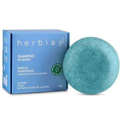 Shampoo Em Barra Cabelos Mistos E Oleosos 80g - Herbia