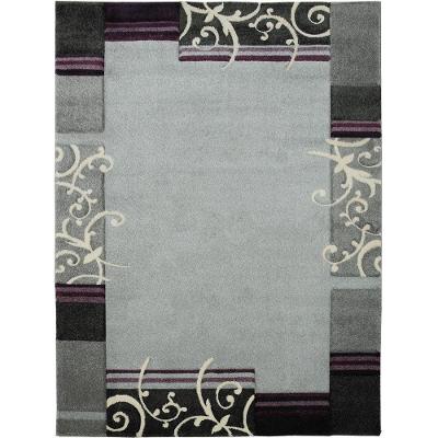 Tapete Para Sala Daisy Carving Prata 1,00x1,50 São Carlos