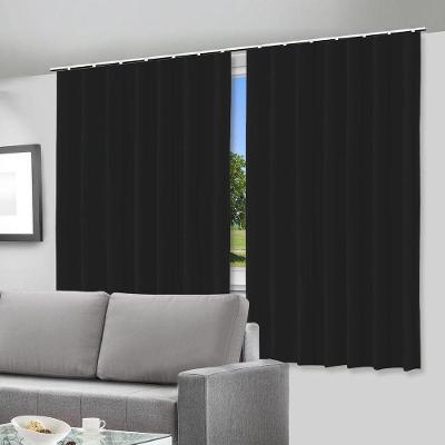 Cortina Blackout Preto 280x280cm P- Trilho Quarto Sala