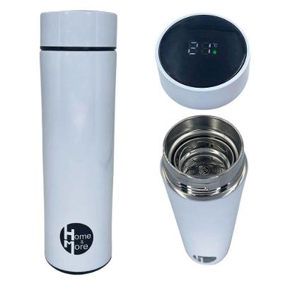 Garrafa Isotérmica Em Aço Inox 500ml - Temperatura Ideal Cor:branco