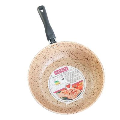 Frigideira Wok Colore Diâmetro De 24 Cm Cor Bege Stone Design Moderno Superfície Antiaderente