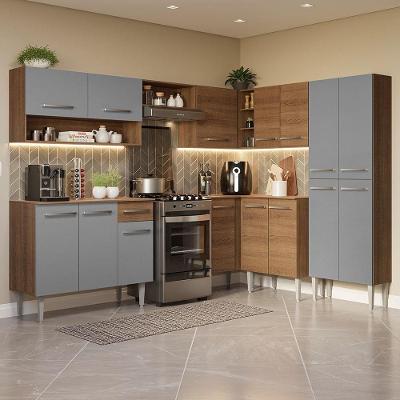 Armário De Cozinha 417cm Rustic-Cinza Emilly Madesa