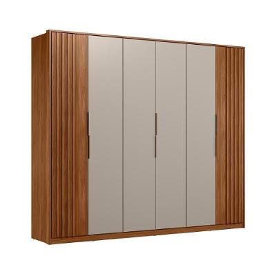 Guarda-roupas Casal Com 6 Portas E 6 Gavetas Multimóveis Cr35230 Nogueira nude