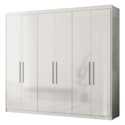 Guarda-roupas Casal 6 Portas E 4 Gavetas Multimóveis Cr35235 Branco Branco