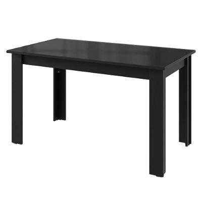 Mesa Jantar Retangular Tampo Vidro Preto Madesa