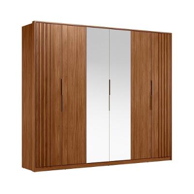 Guarda-roupas Casal Com Espelhos E 6 Portas Multimóveis Cr35231 Nogeira Nogueira
