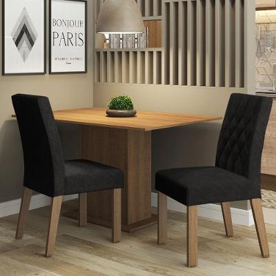 Mesa Tampo Madeira 2 Cadeiras Rustic-oxford Tainá