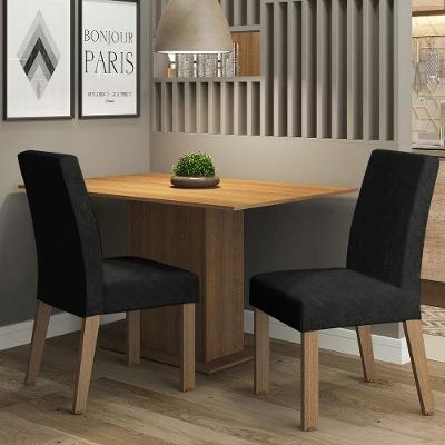 Mesa Tampo Madeira 2 Cadeiras Rustic-oxford Manu