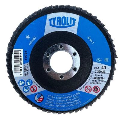Disco Flap Basic Gr 40 - 4.1/2 - Tyrolit - 34318364