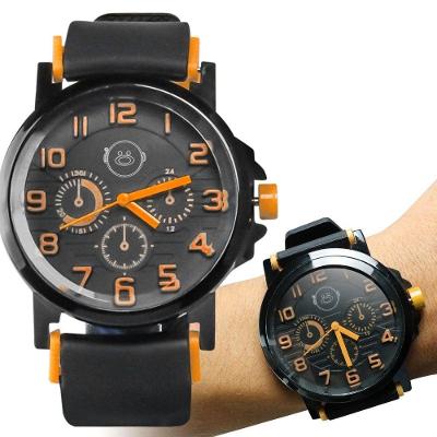 Relogio Aço Inox Preto Qualidade Social Original Ajustavel Casual Laranja Presente Analogico