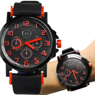 Relógio Masculino Aço Inox Preto Silicone Qualidade Analogico Presente Original Casual