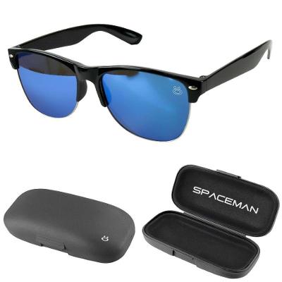 Verão Clubmaster Proteção Uv Oculos Sol Masculino + Case Estiloso Lente Azul Acetato Casual Presente