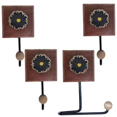 Kit Acessórios Banheiro 3 Toalheiros 1 Porta Papel Higiênico Cor Preto