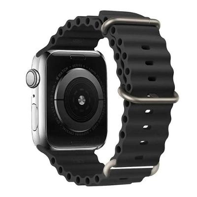 Pulseira Oceana Sport Para Relogio Smartwatch Tam: 38mm-40mm-41mm Cor:preta