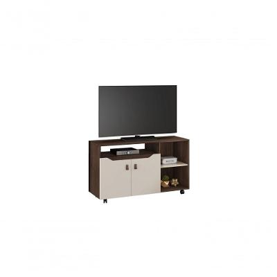 Rack Para Tv Até 49' Com 2 Portas Seleto - Jcm Movelaria Café-off White