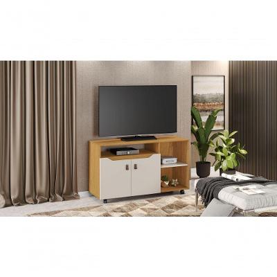 Rack Para Tv Até 49' Com 2 Portas Seleto - Jcm Movelaria Cinamomo-off White