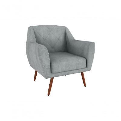 Poltrona Cadeira Decorativa Escritório Veneza Matrix Cinza
