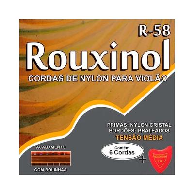 Encordoamento P/ Violão Náilon Rouxinol R-58 Tensão Média - Ec0103