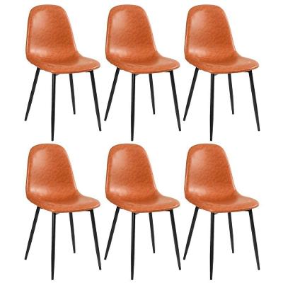 Kit - 6 X Cadeiras Estofadas Montana - Caramelo
