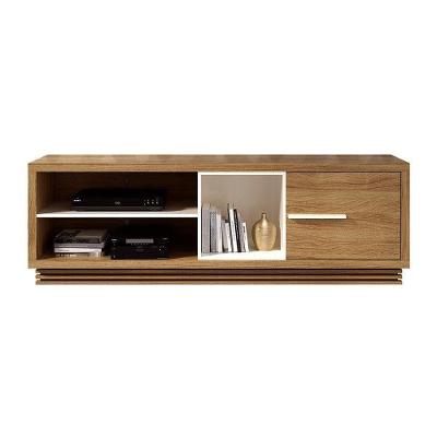 Rack Para Tv Ra2002 Até 65 Polegadas C/ 1 Porta E 3 Nichos Natural/off White - Tecno Mobili
