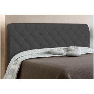 Cabeceira Box Casal 160cm Paris Amassado Cinza