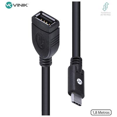 Cabo Usb Tipo C X Extensor Usb A Femea 2.0 2 Metros - C20Uaf-18