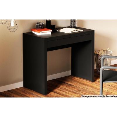Mesa de Computador Solteiro ME4107 c/ 1 Gaveta Preto - Tecno Mobili