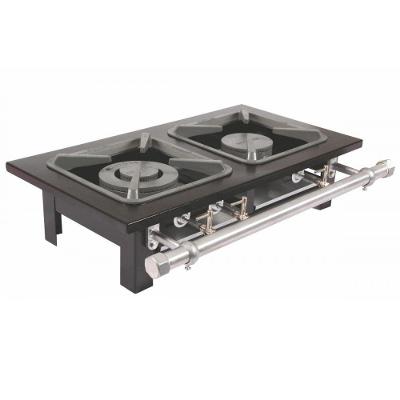 Fogão 2 Bocas Mistas M2 30x30 Perfil 6,5 Mesa Metalmaq