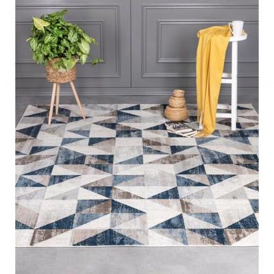 Tapete Para Sala Turco Edantex Condor Des.4 - 140x200cm Azul