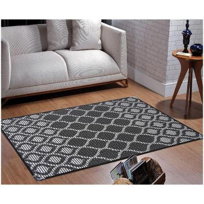 Tapete Sisal Sala 2,00 X 2,50 Antider. Preto/ Cinza S-566