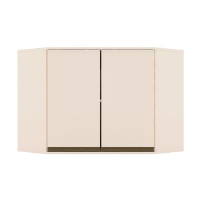 Armário Aéreo Cozinha Modulado Canto Oblíquo Connect 2 Portas 80cm Off White - Henn