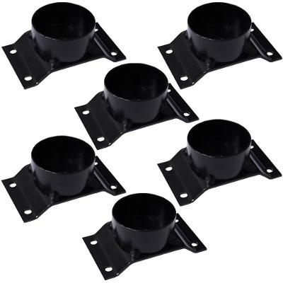 Kit 6 Chapinhas Elevada Com Tubo Pés Palito Rosca 5/16 Preto