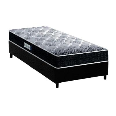 Cama Box Solteiro: Colchão Espuma Probel D33/EP Anatômico Advanced Tech1500 + Base CRC Suede Black(88x188)
