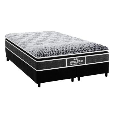 Cama Box Queen: Colchão Anatômico Probel D28/EP Guarda Costas Prómiddle Plus + Base CRC Suede Black(158x198)