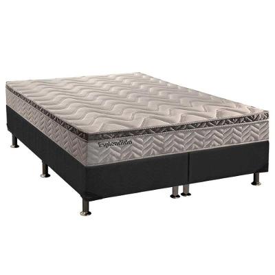 Cama Box King: Colchão Molas Paropas Masterpocket Ensacadas Esplêndido + Base Cinza(193X203)