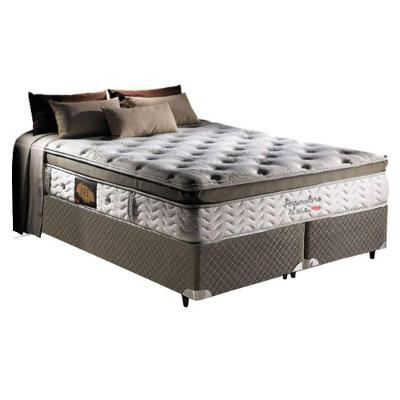 Cama Box King: Colchão Molas MasterPocket Ensacadas Herval   Imperatore Eco Bamboo + Base Velvet Gray(193x203)