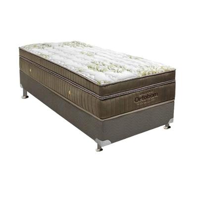 Cama Box Solteiro: Colchão Molas Ensacadas Ortobom Superpocket Gold + Box Suede Gray(88X188)