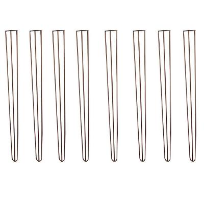 Kit 8 Pés De Metal 90 Cm Hairpin Legs Aparador E Mesa De Canto Bronze G41