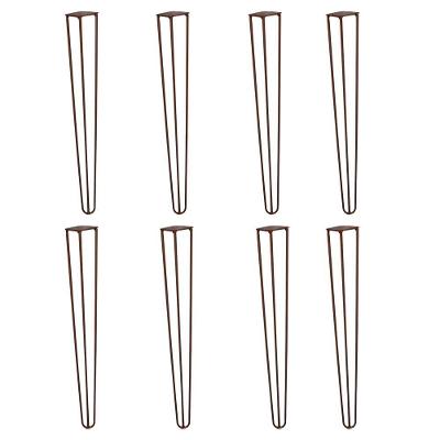 Kit 8 Pés De Metal 60 Cm Mesa De Canto Aparador Bronze