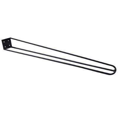 Kit 6 Pés De Metal 60 Cm Legs Mesa De Canto Aparador Preto