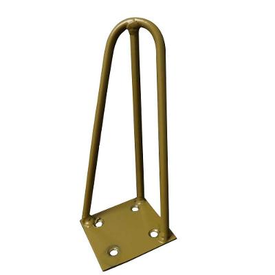 Kit 8 Pés De Metal 15 Cm Hairpin Legs Mesas De Centro Puffs Dourado G41