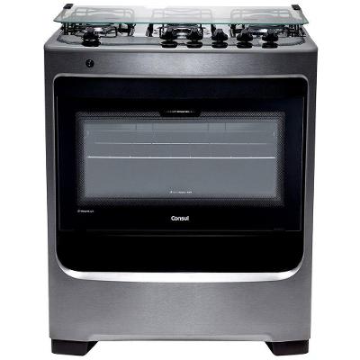 Fogão a Gás Acendimento Automático Consul 5 Bocas Inox CFS5NAR Bivolt