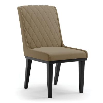 Cadeira Sala De Jantar Base Madeira Preto Sofia Suede Marrom Rato D03 - D'rossi