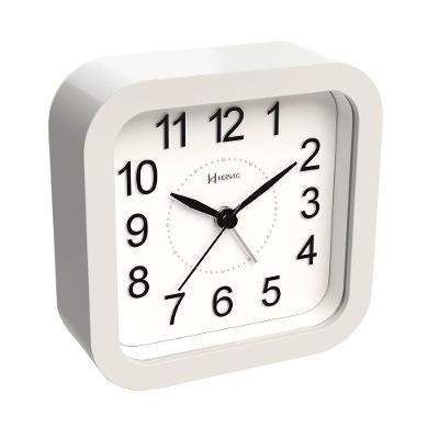 Relógio Despertador Quartz Herweg Silencioso Luz 2644 Branco - Branco