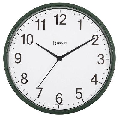Relógio De Parede Preto 22 Cm Herweg Tictac 6101 Verde - Verde