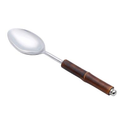 Colher Para Servir Em Bambu E Inox Wolff