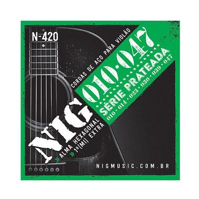 Encordoamento Nig N420 P/ Violão Aço 10/47 - Ec0238