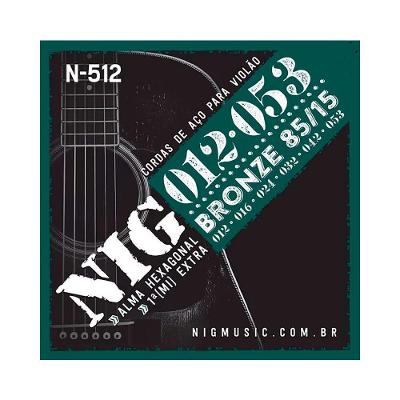 Encordoamento P/ Violão Aço Nig Bronze N-512 12/53 - Ec0526