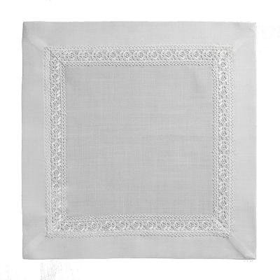 Conjunto Com 2 Guardanapos Branco Com Renda - Rafimex