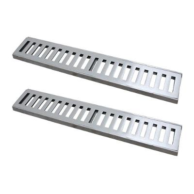 Kit 2 Ralo Grelha Linear Caixilho Em Alumínio Polido 15x50cm